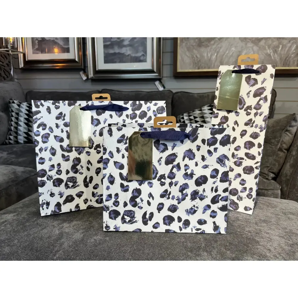 Frida Navy Animal Print Gift Bag - Three Sizes