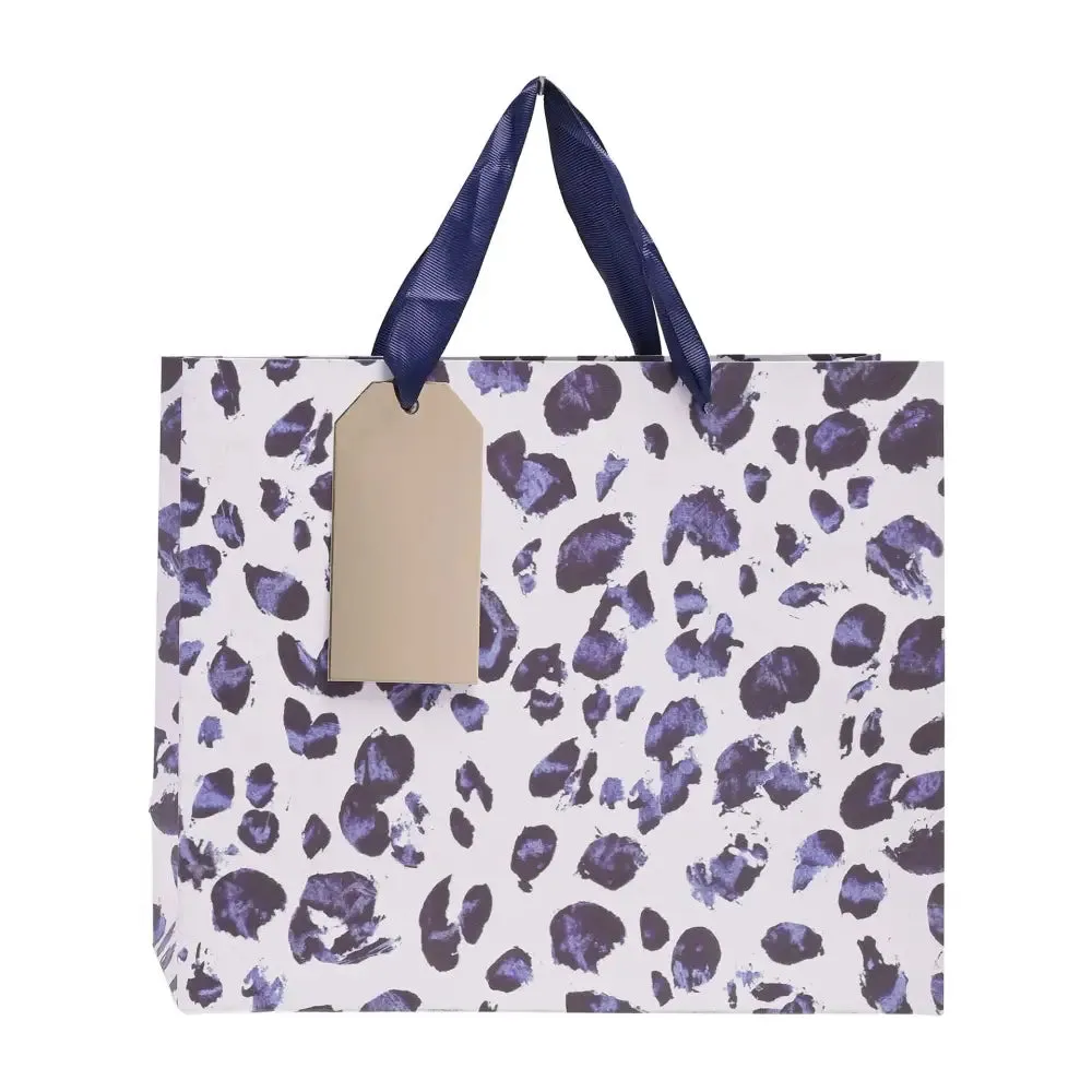 Frida Navy Animal Print Gift Bag - Three Sizes