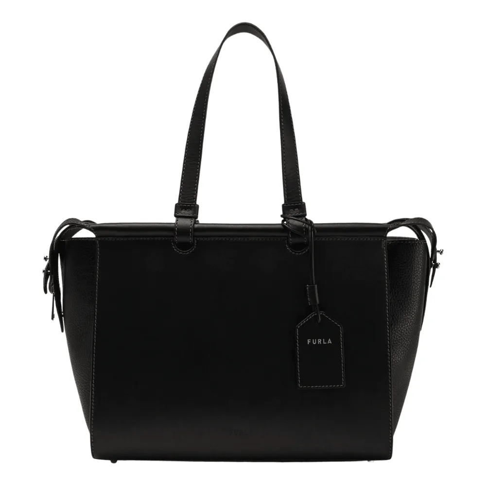 Furla Archive Series 01 Boston Medium Tote Bag - Nero