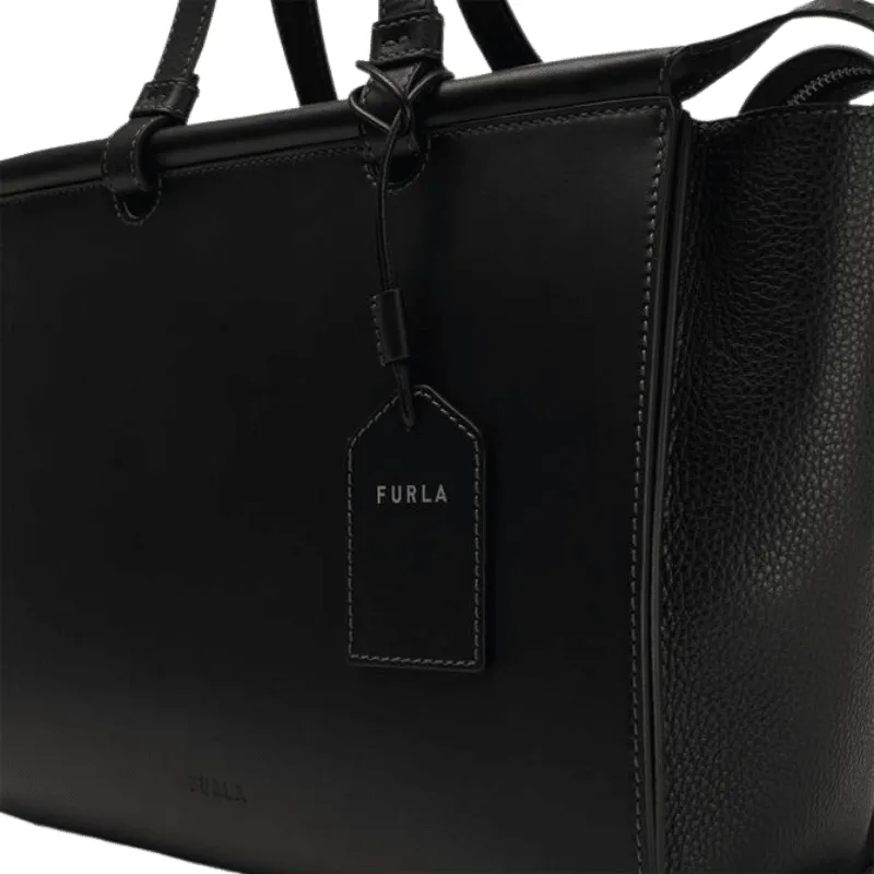 Furla Archive Series 01 Boston Medium Tote Bag - Nero