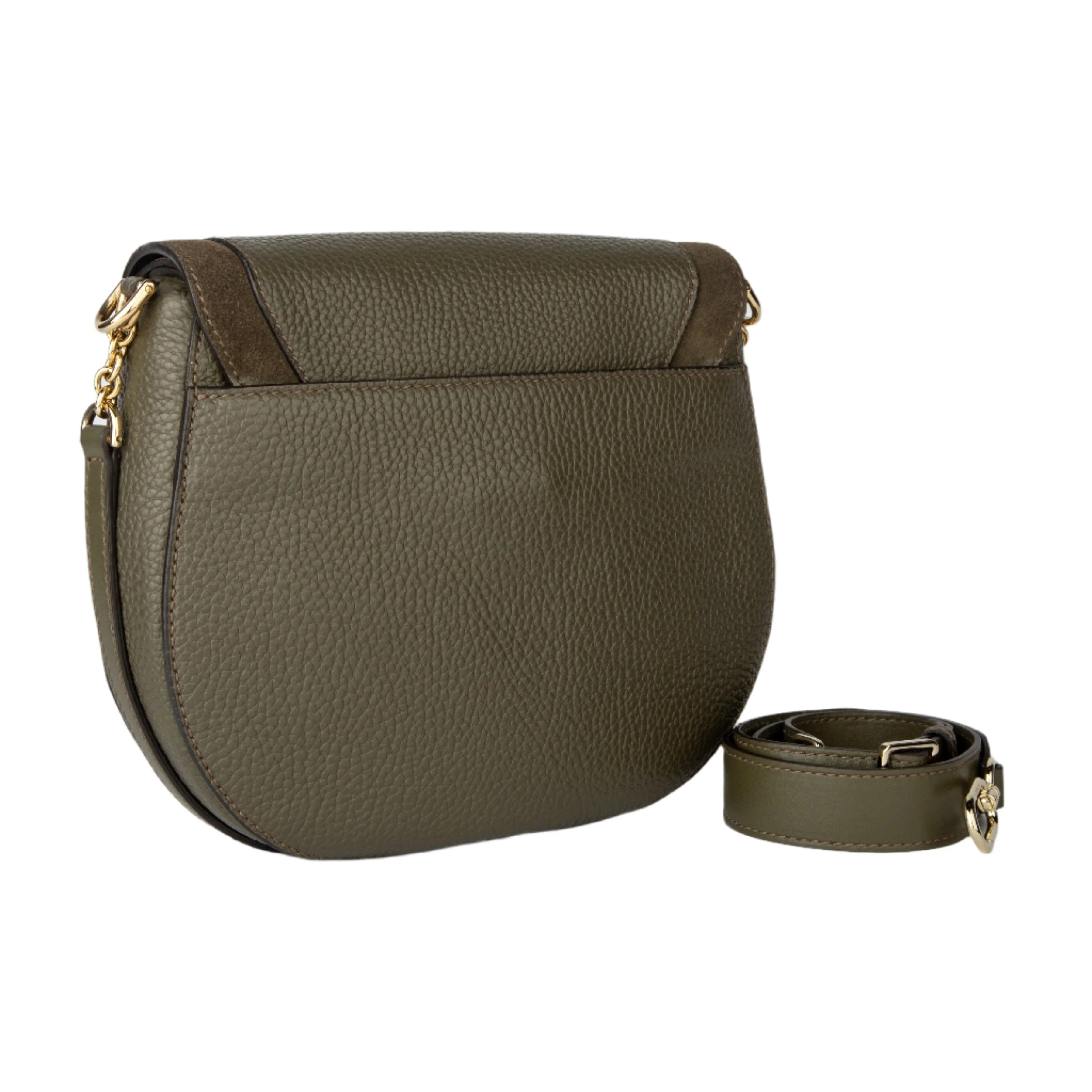 Furla Club 2 Suede Crossbody - Brown/Green