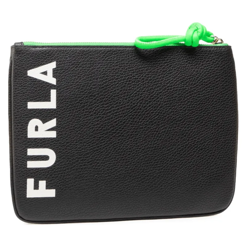 Furla Essential Large Pouch - Nero Talco Fluorescente