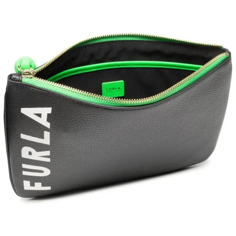 Furla Essential Large Pouch - Nero Talco Fluorescente