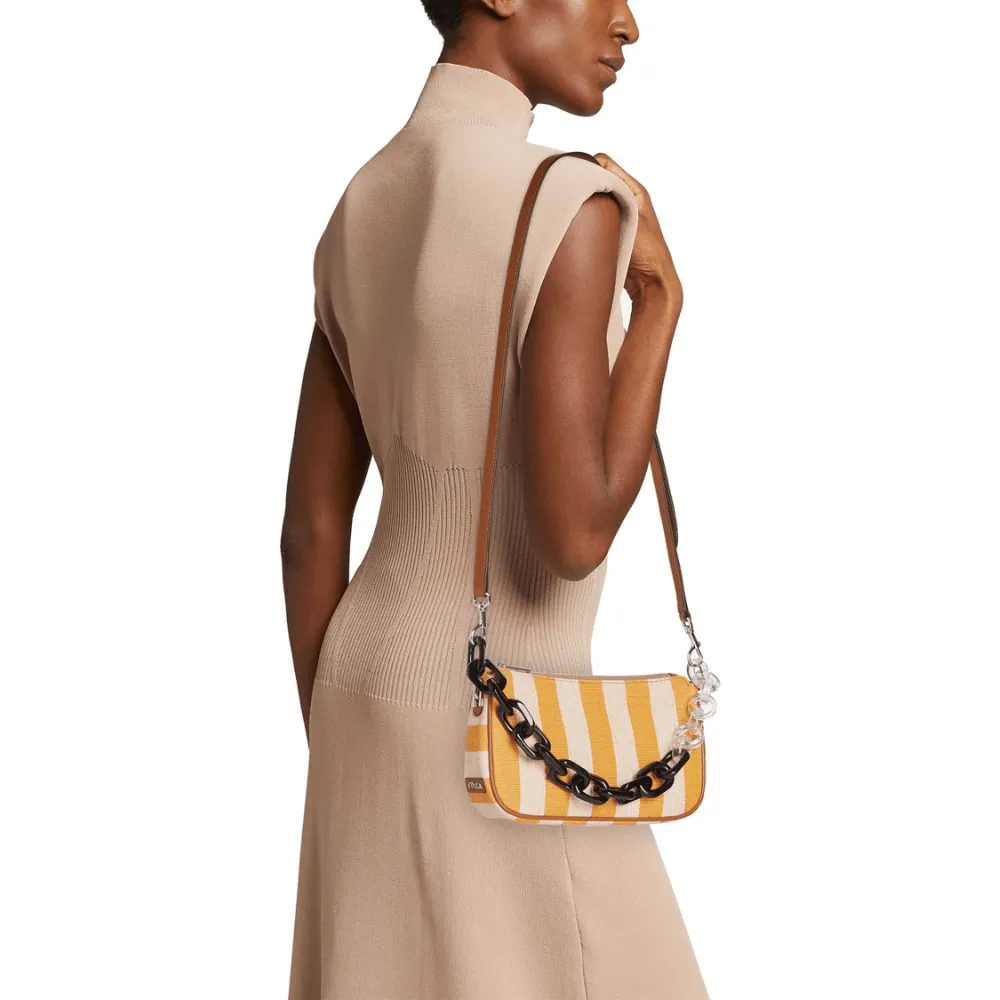 Furla 'Moon' Shoulder Bag - Burnt Yellow