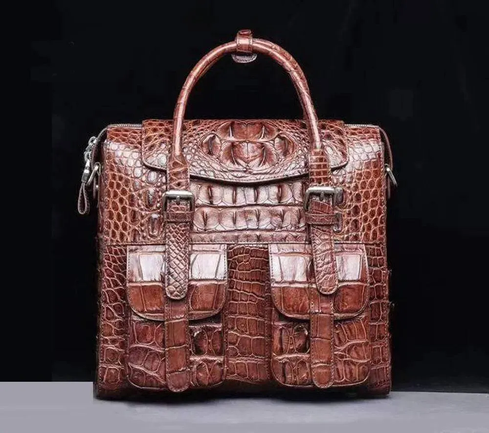 Genuine Crocodile Briefcase, Laptop Bag,Business Bag