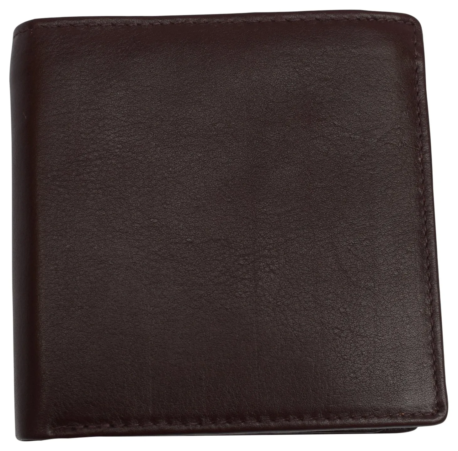 Genuine Leather Men's Dual Credit Card ID Flap Bifold Wallet Passcase RFID Blocking