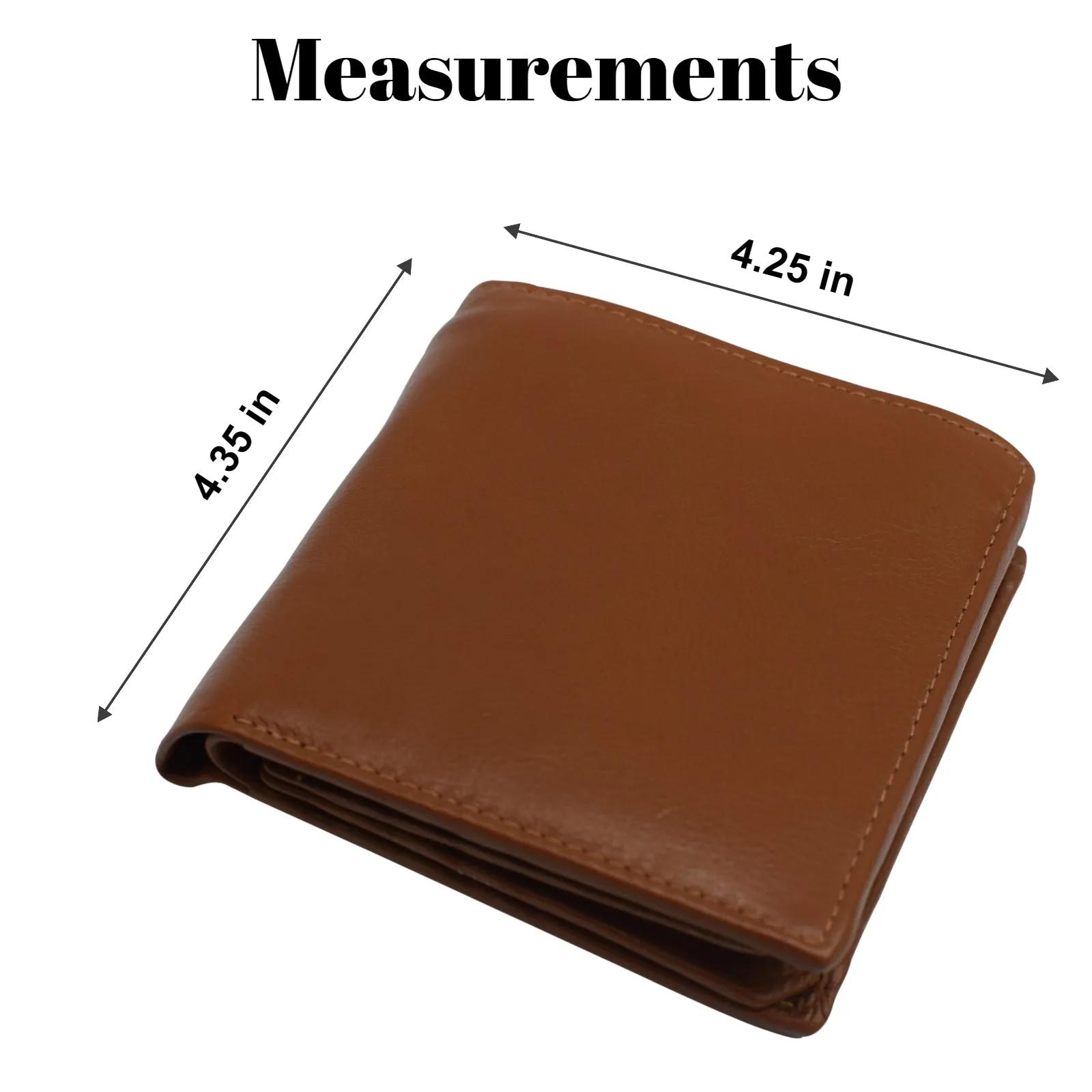 Genuine Leather Men's Dual Credit Card ID Flap Bifold Wallet Passcase RFID Blocking