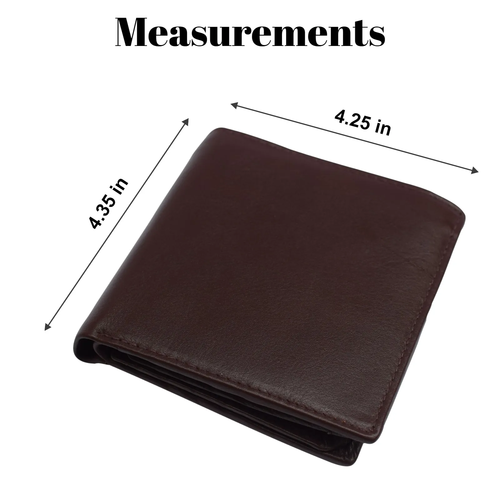 Genuine Leather Men's Dual Credit Card ID Flap Bifold Wallet Passcase RFID Blocking