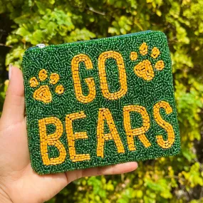 Go Bears Beaded Coin Purse