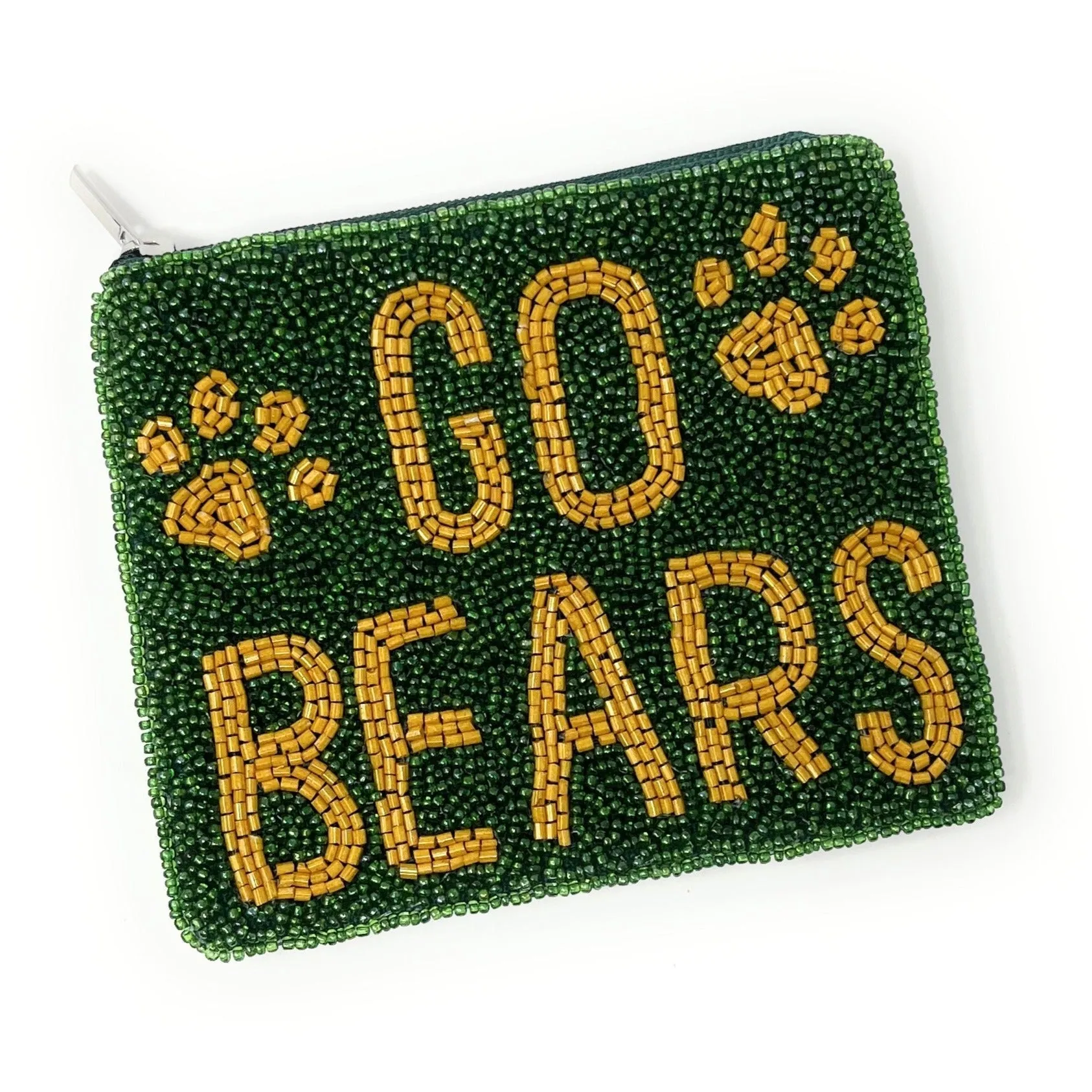 Go Bears Beaded Coin Purse