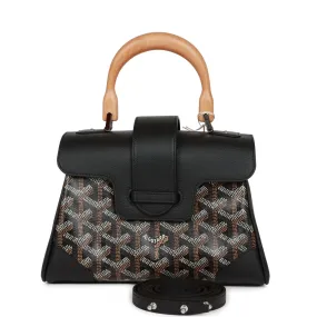 Goyard Saigon Souple Mini Bag Black Goyardine Silver Hardware