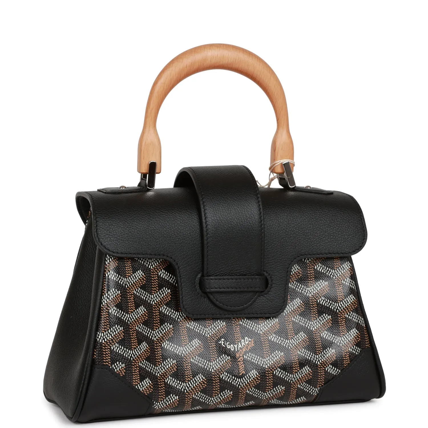 Goyard Saigon Souple Mini Bag Black Goyardine Silver Hardware