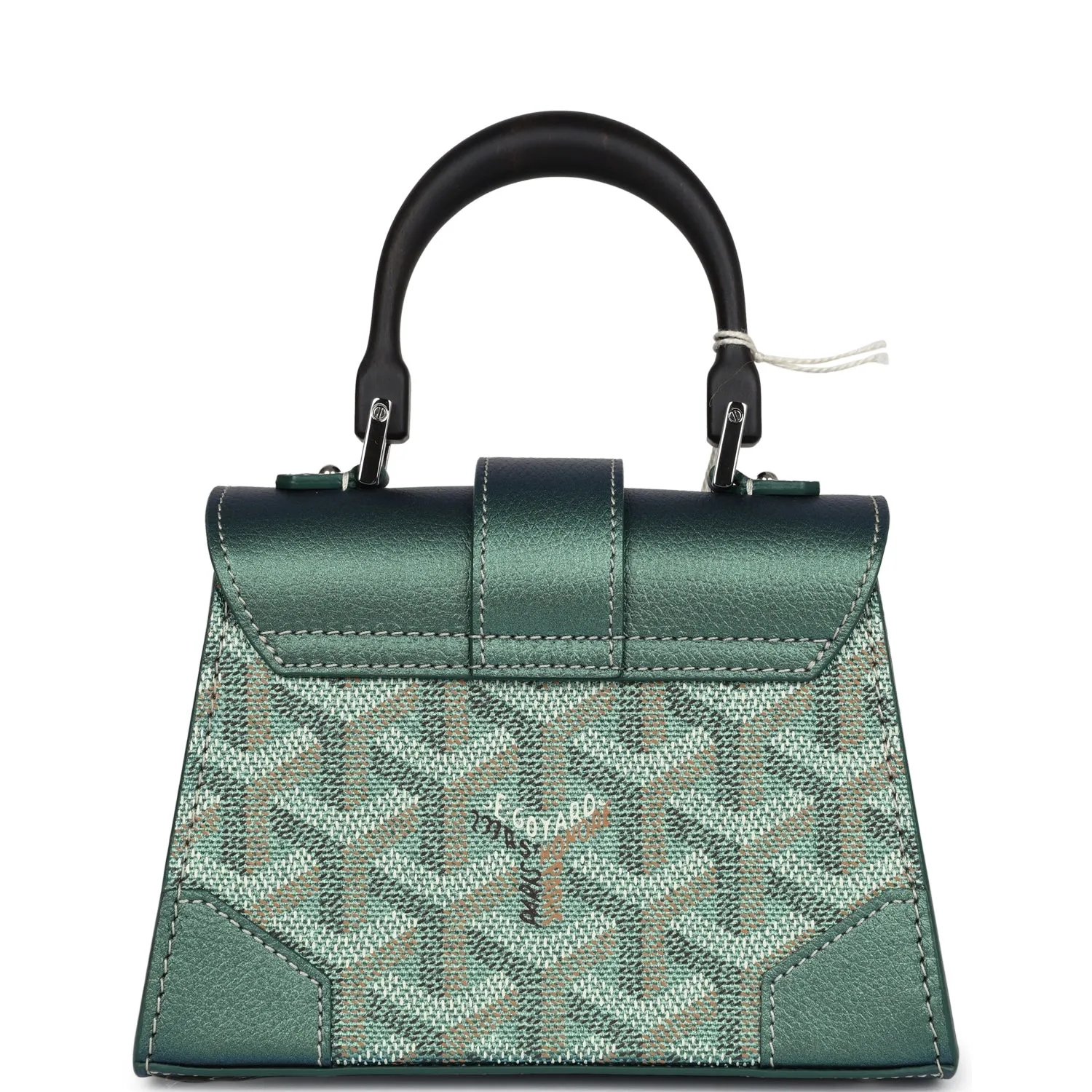 Goyard Saigon Structure Nano Pearly Green Goyardine Palladium Hardware