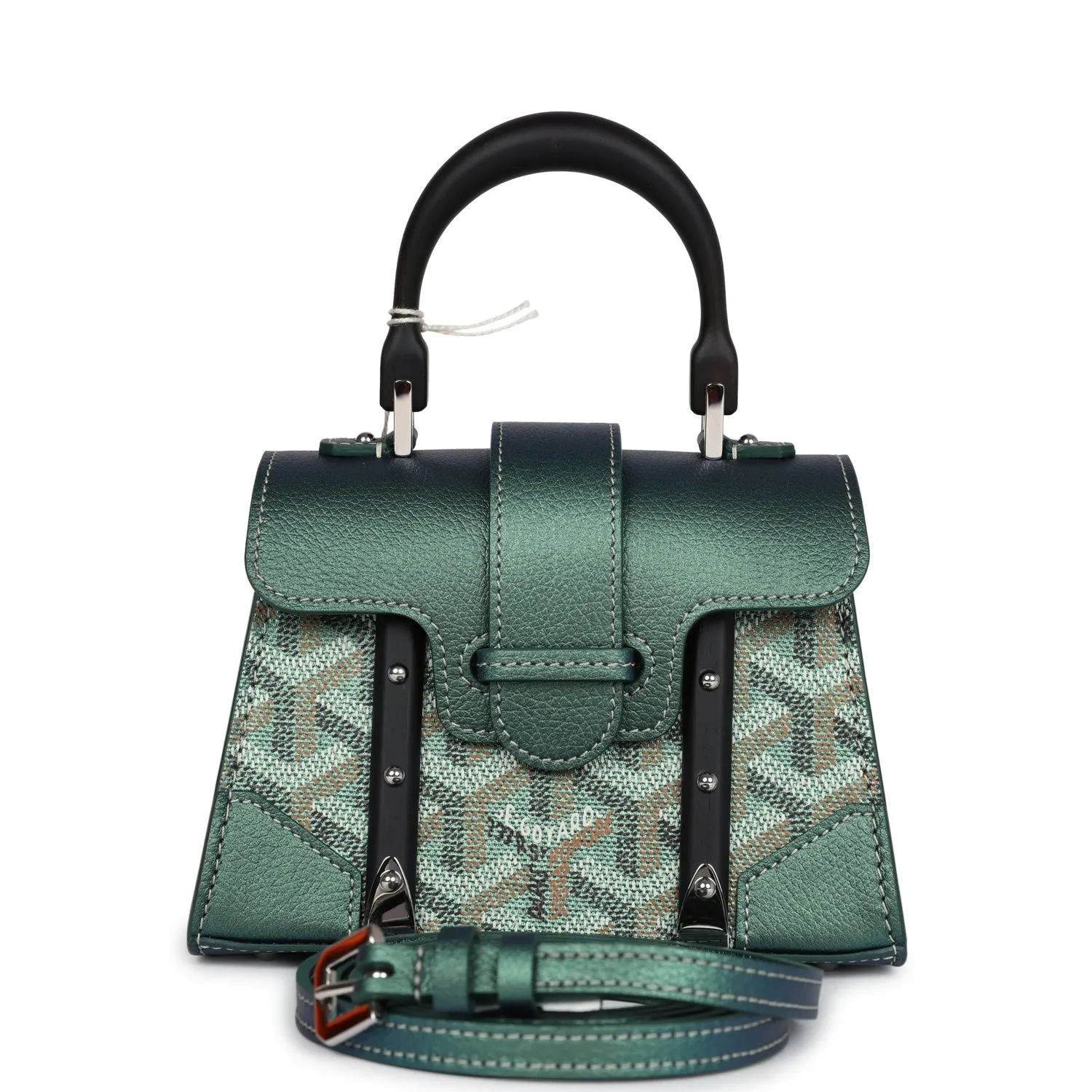 Goyard Saigon Structure Nano Pearly Green Goyardine Palladium Hardware