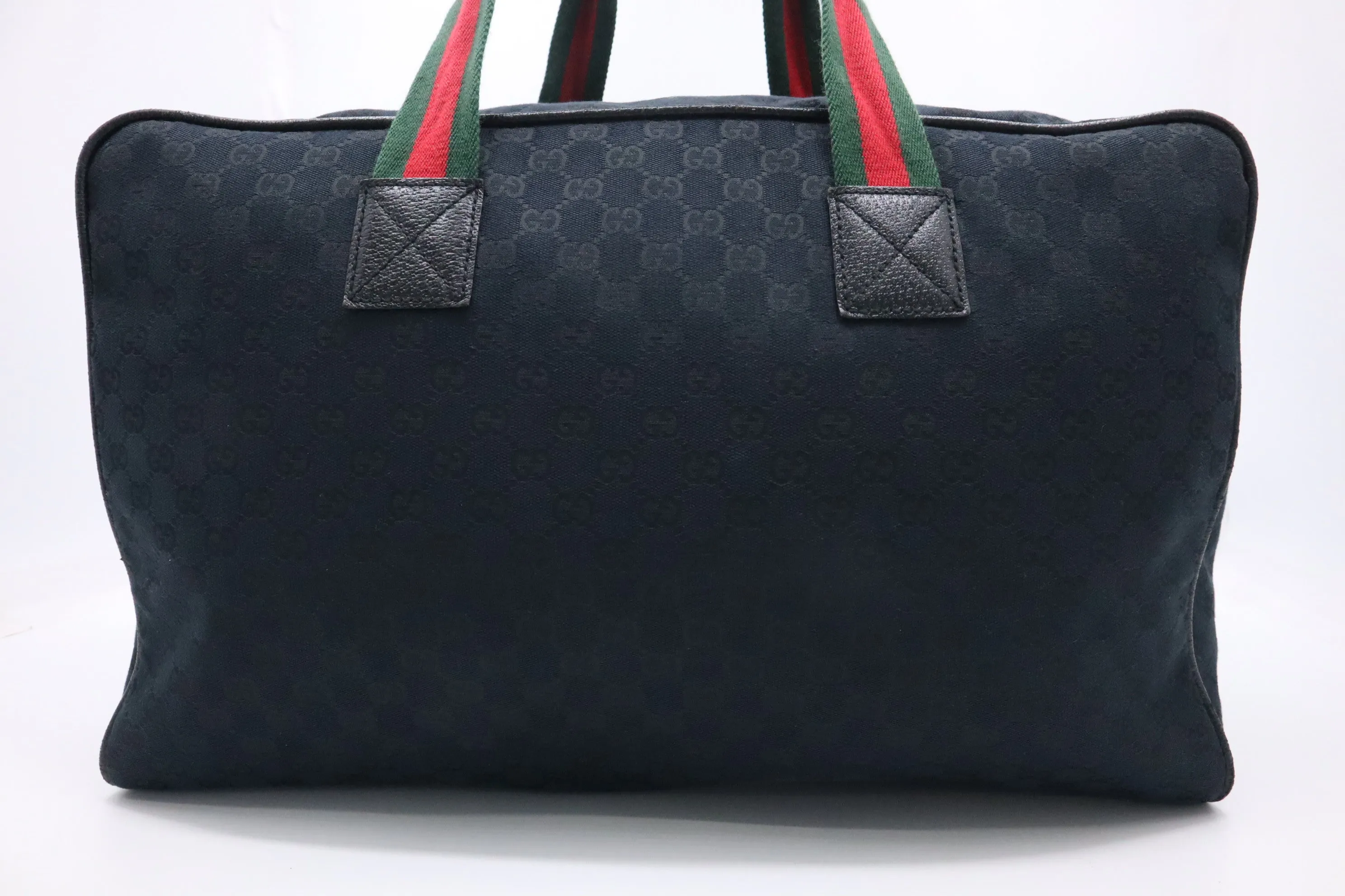 Gucci Boston Bag in Black GG Canvas