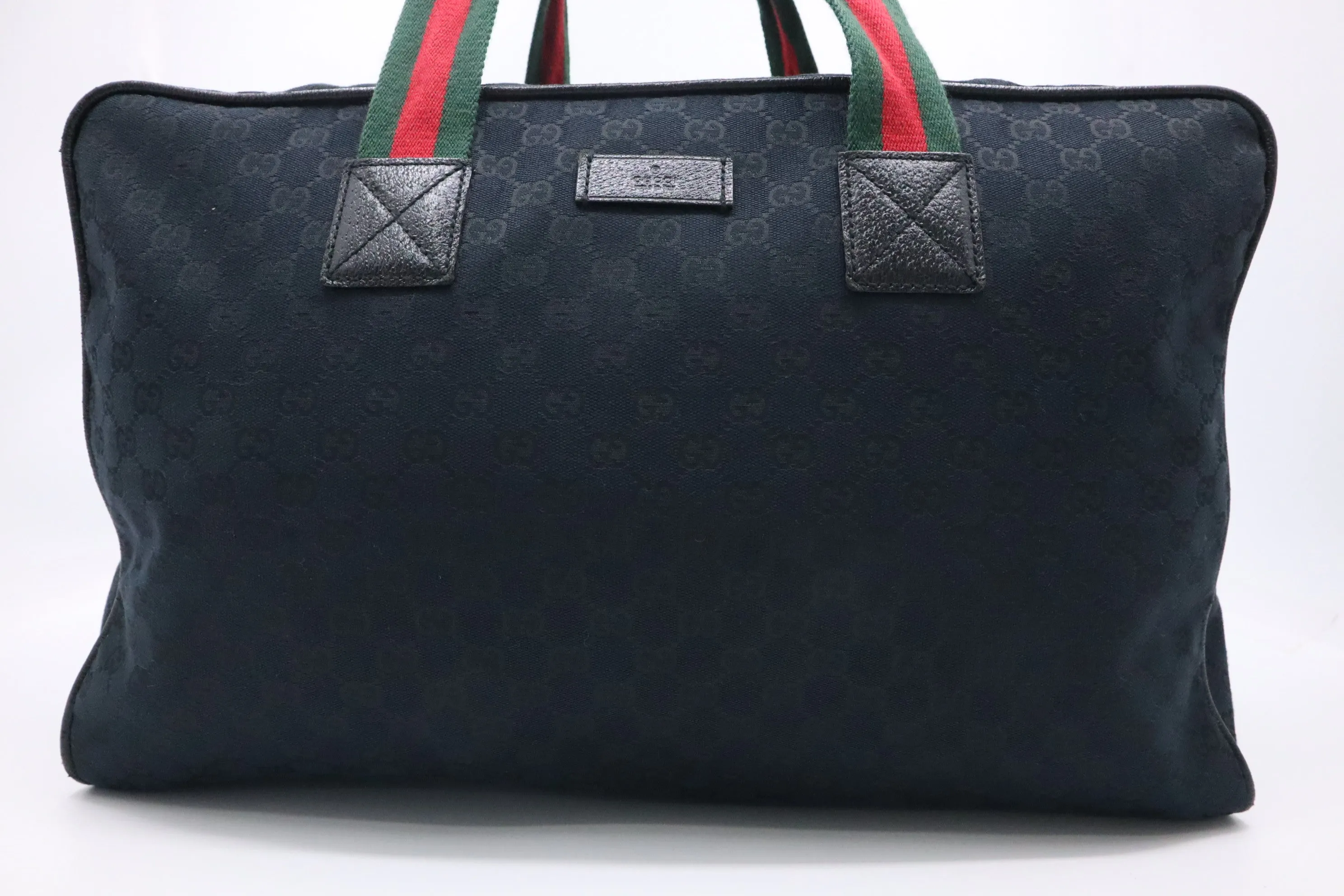 Gucci Boston Bag in Black GG Canvas