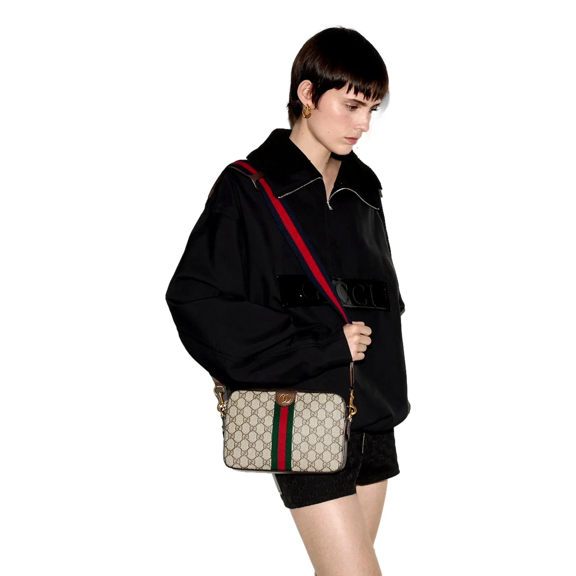 Gucci Ophidia Small Crossbody Bag Iconic Gucci Logo Canvas