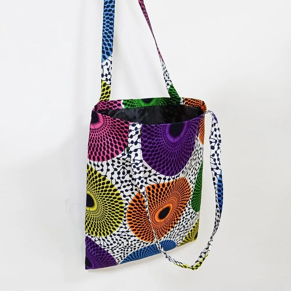 Handmade African Print Ankara Tote Bag | Water-proof Ankara Shopping Bag - Binu