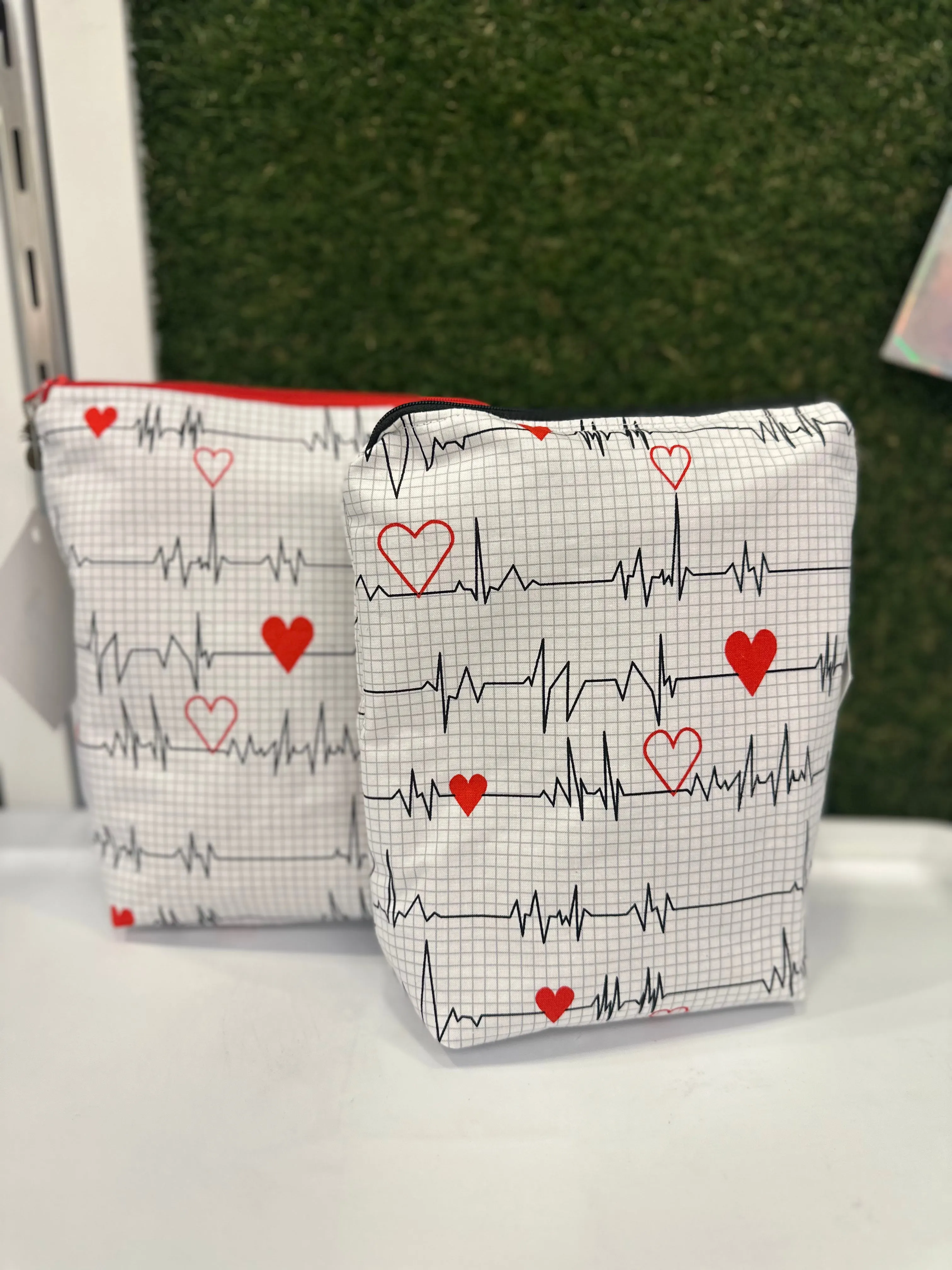 Heartbeat Stethoscope Zipper Bag