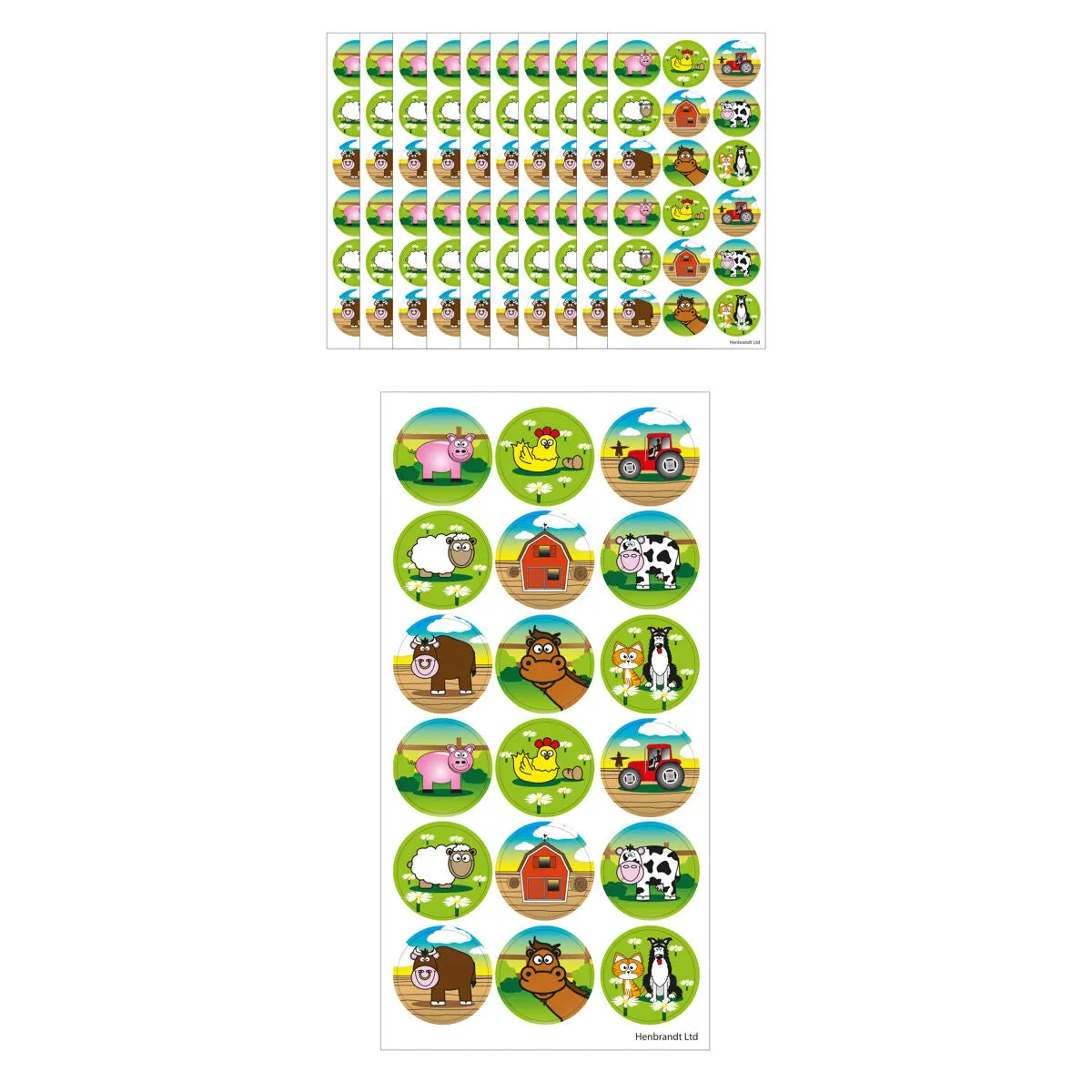 Henbrandt Large Farm Stickers