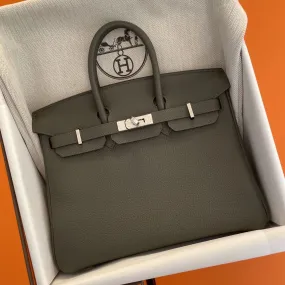 Hermès Birkin 25 Vert de Gris Togo Palladium Hardware PHW