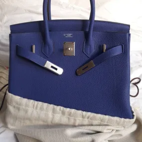 Hermès Birkin HSS 30 Bleu Encre/Bleu Obscur Togo Palladium Hardware PHW