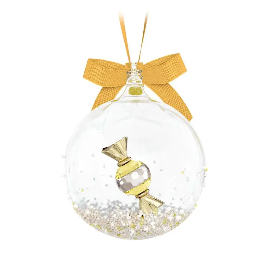 Holiday Cheers Dulcis Yellow Ball Ornament 5688315