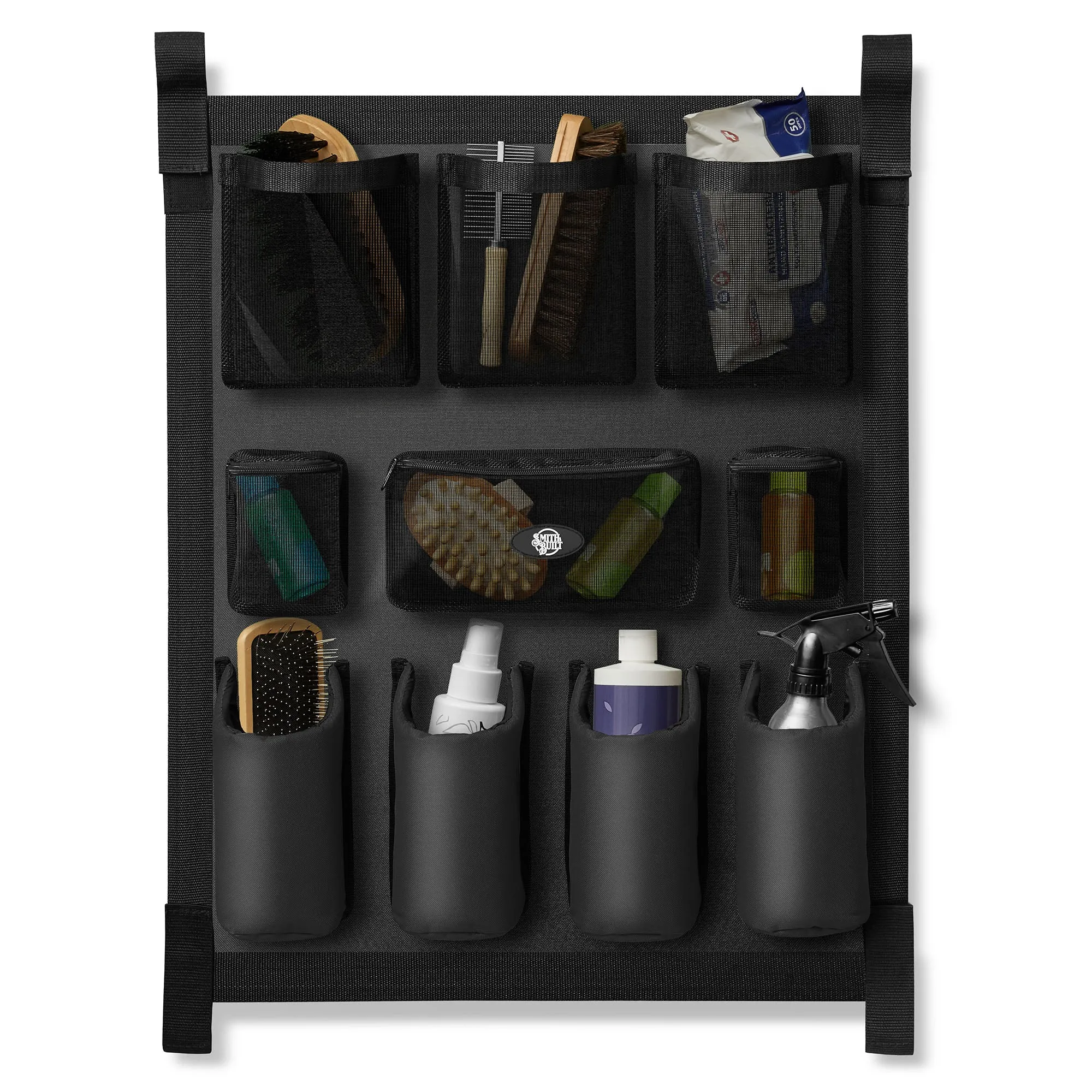 Horse Trailer Grooming Bag, Short Hanging Equine Door Caddy Organizer