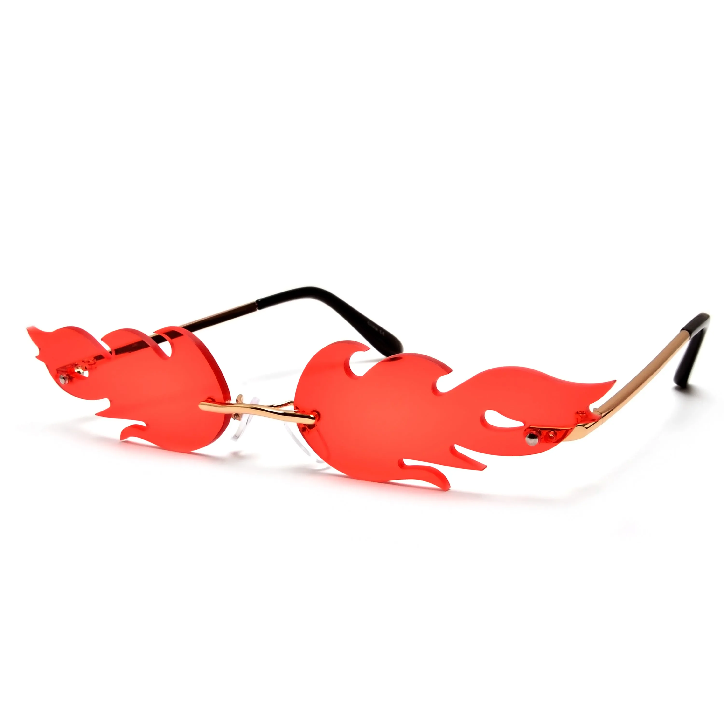 Hot Rimless Flame Fashion Sunnies