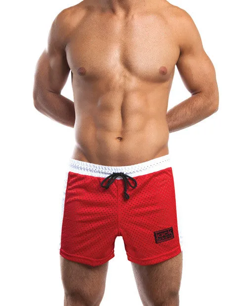 Jack Adams Air Mesh Gym Short Red-white Md