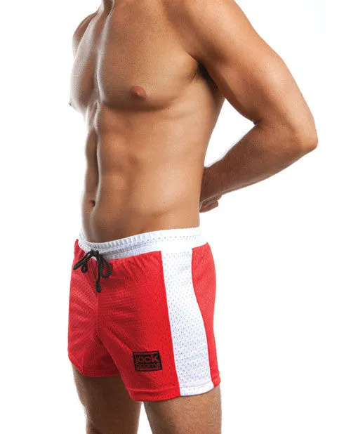 Jack Adams Air Mesh Gym Short Red-white Md