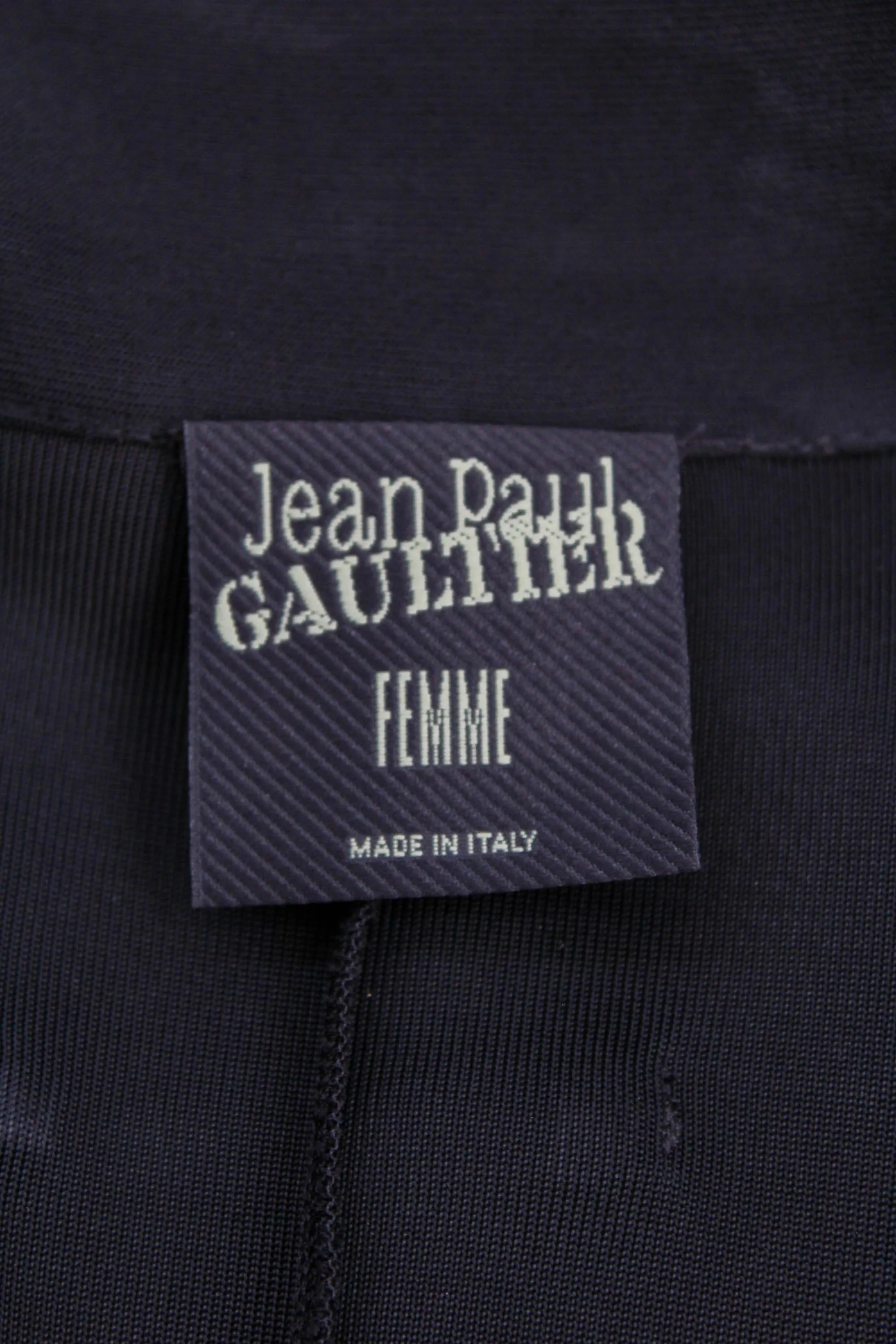 Jean Paul Gaultier Femme Black Shirt Dress, Small