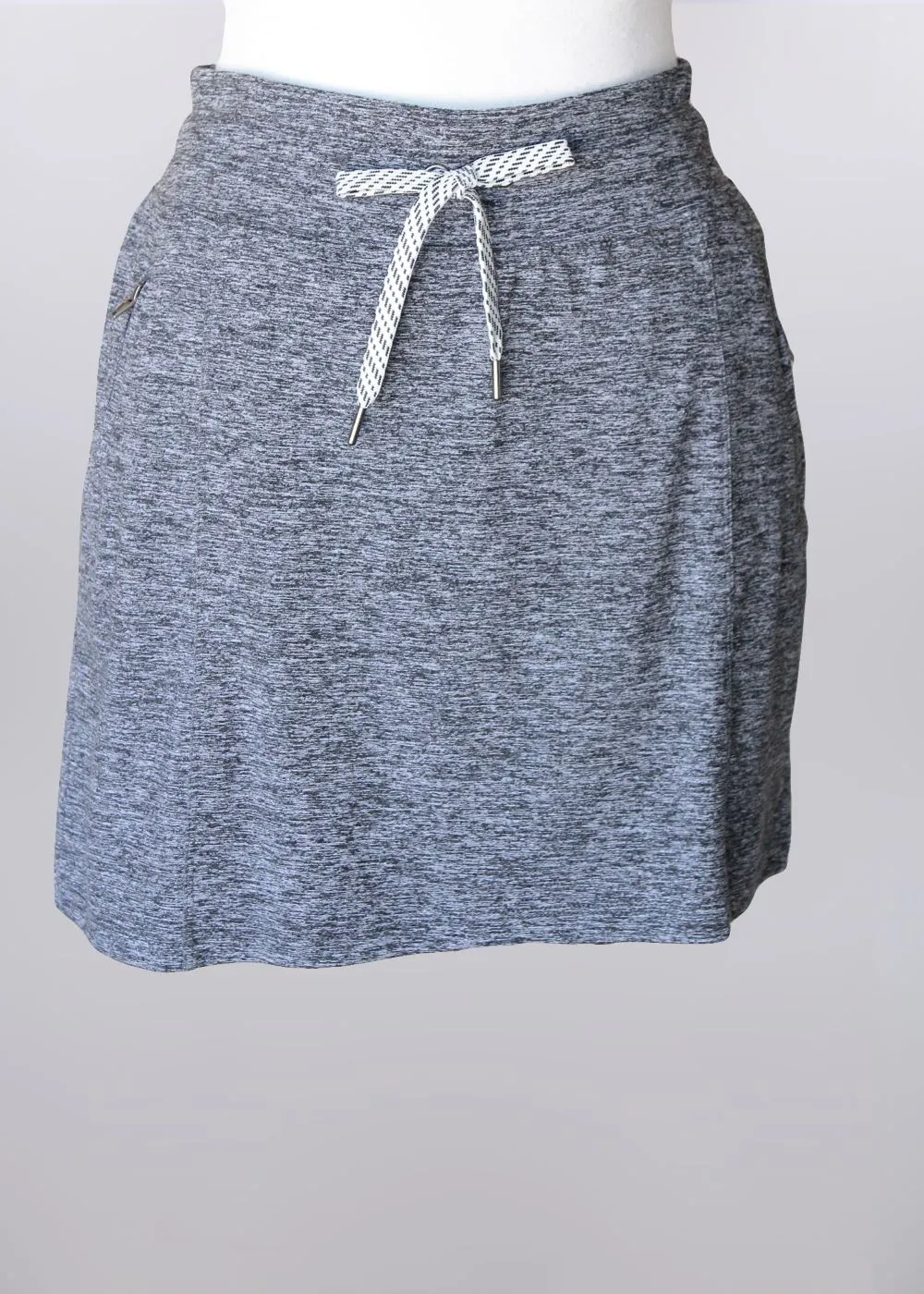 'Keren Hart' Women's Drawstring Skort - Heather Grey