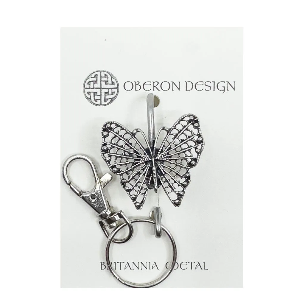 Key Ring Purse Hook, Filagree Butterfly