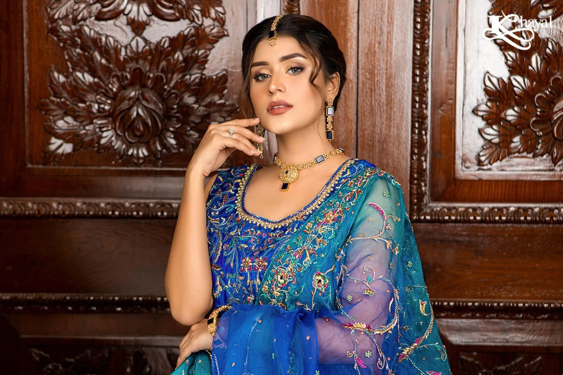 Khayal By Shaista Hasan - Blue Lehanga - 3 Piece