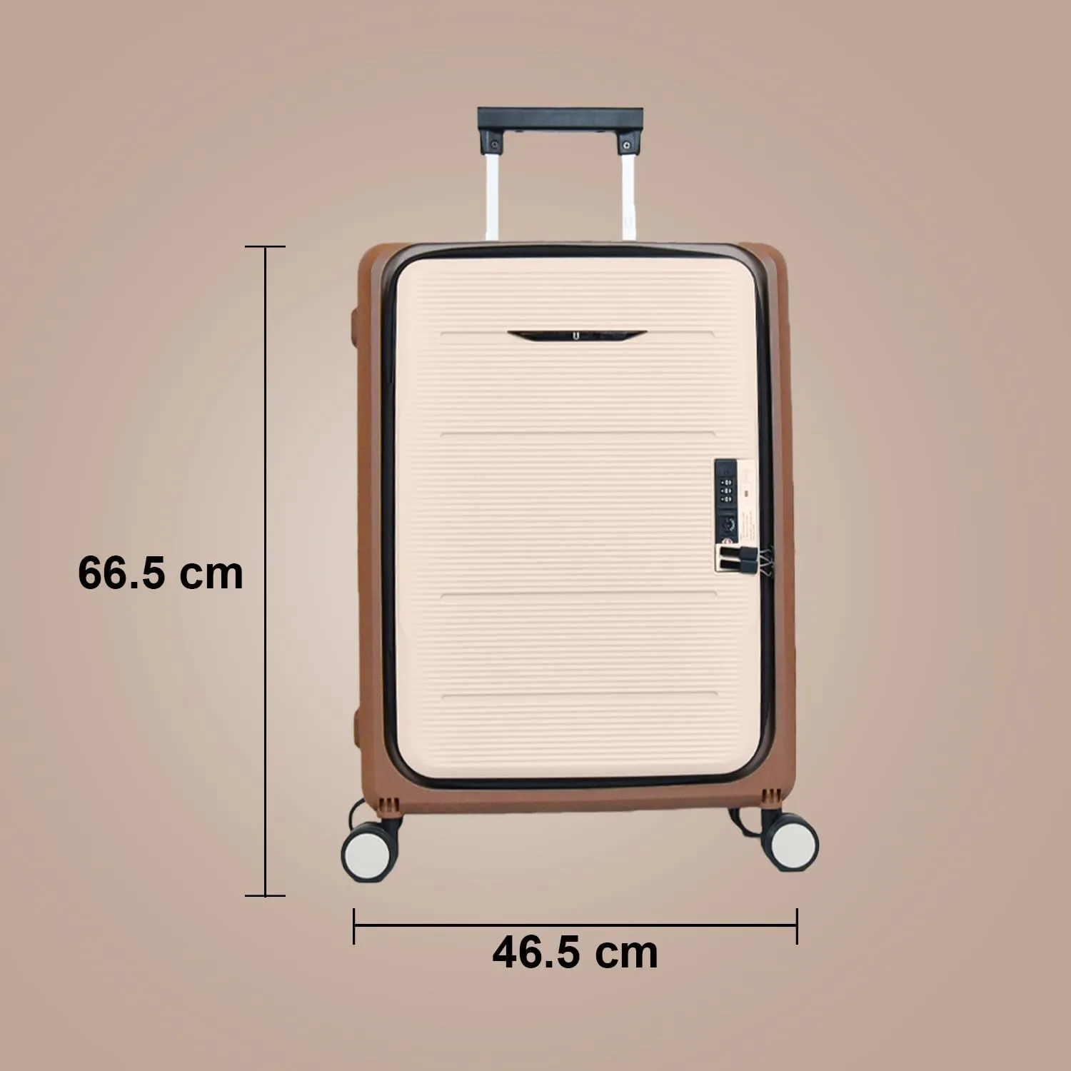 Kuber Industries Luggage Bag | Trolley Bags for Travel | Collapsible Luggage Bag | Travelling Bag | Trolley Bags for Suitcase | Lightweight Luggage Bag | 24 Inch | Pack of 4 | Coffee