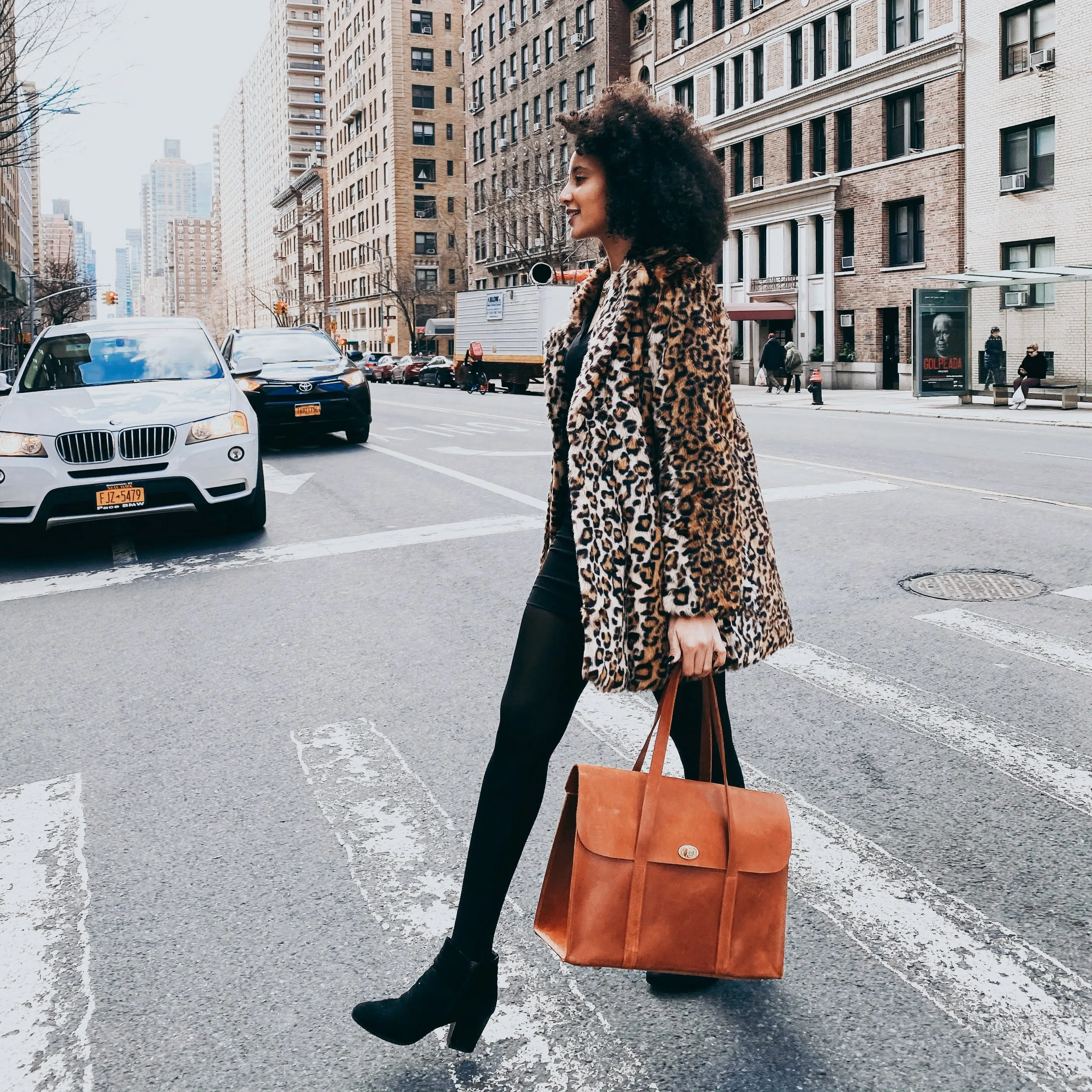 LADY BOSS BRIEFCASE: Rust Brown