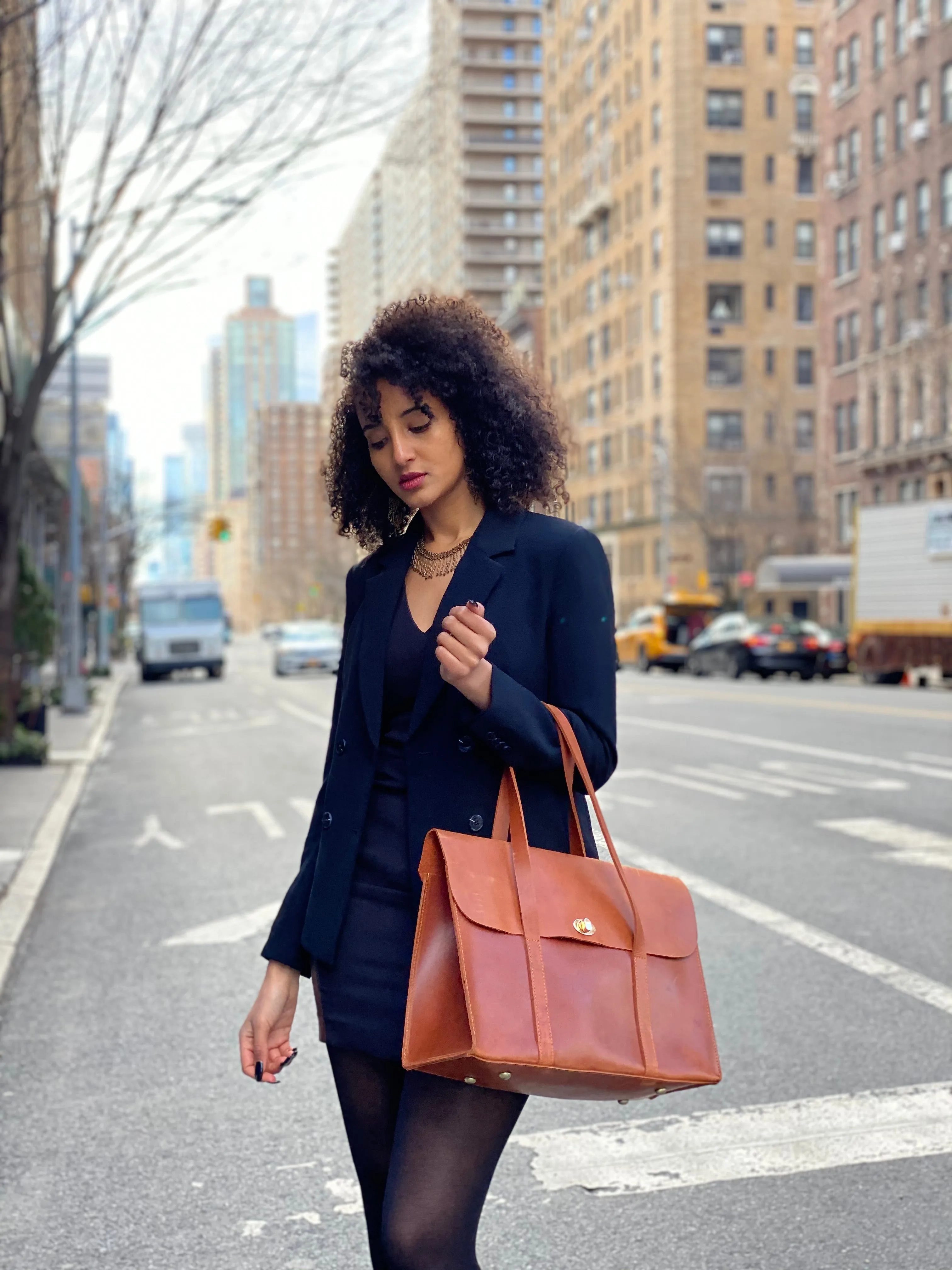 LADY BOSS BRIEFCASE: Rust Brown