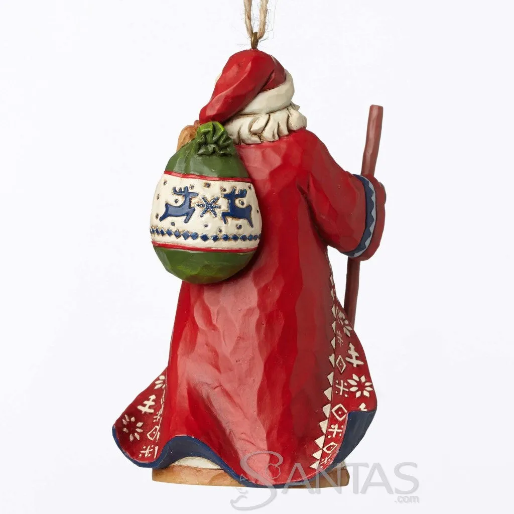 Lapland Santa with Toy Bag Ornament Jim Shore