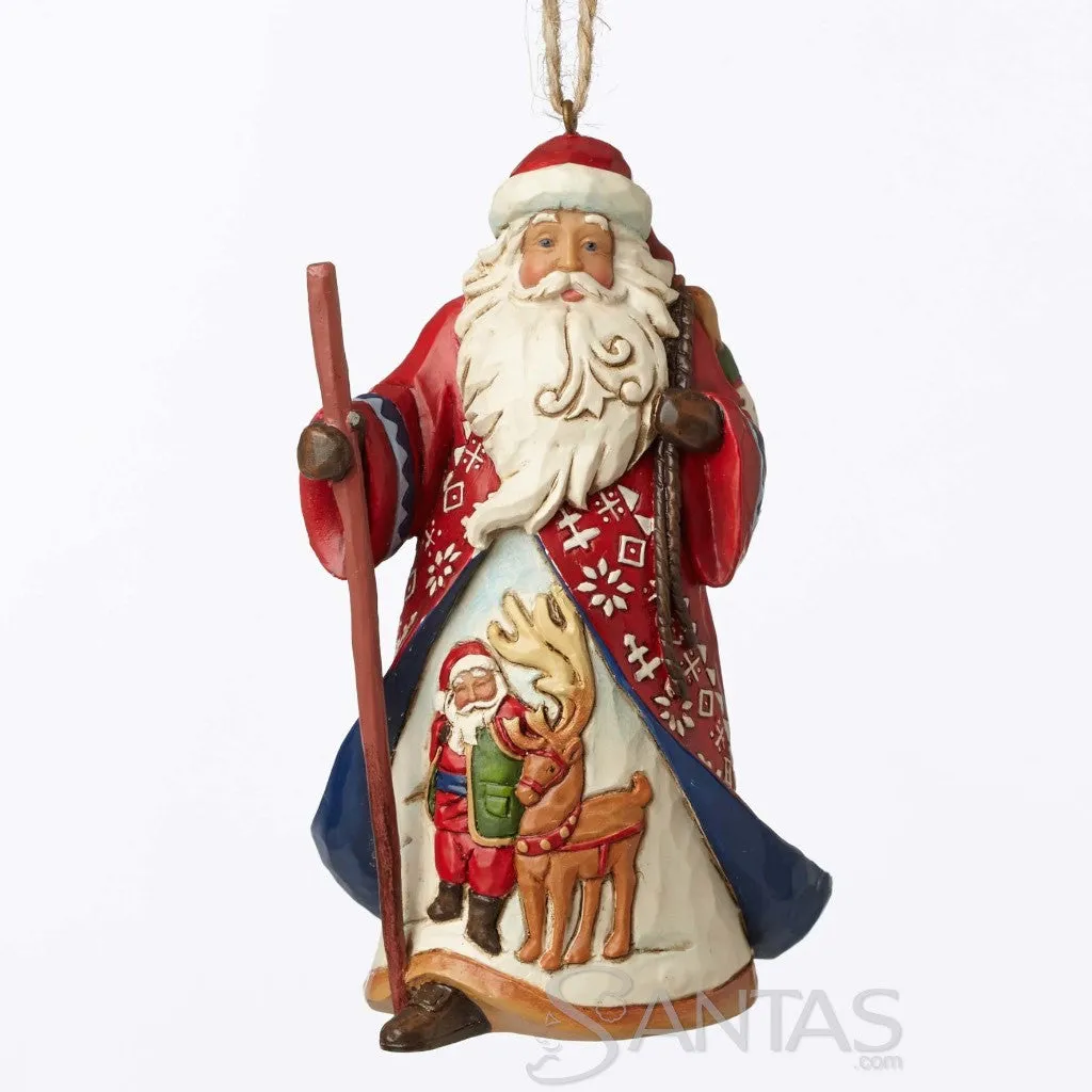 Lapland Santa with Toy Bag Ornament Jim Shore