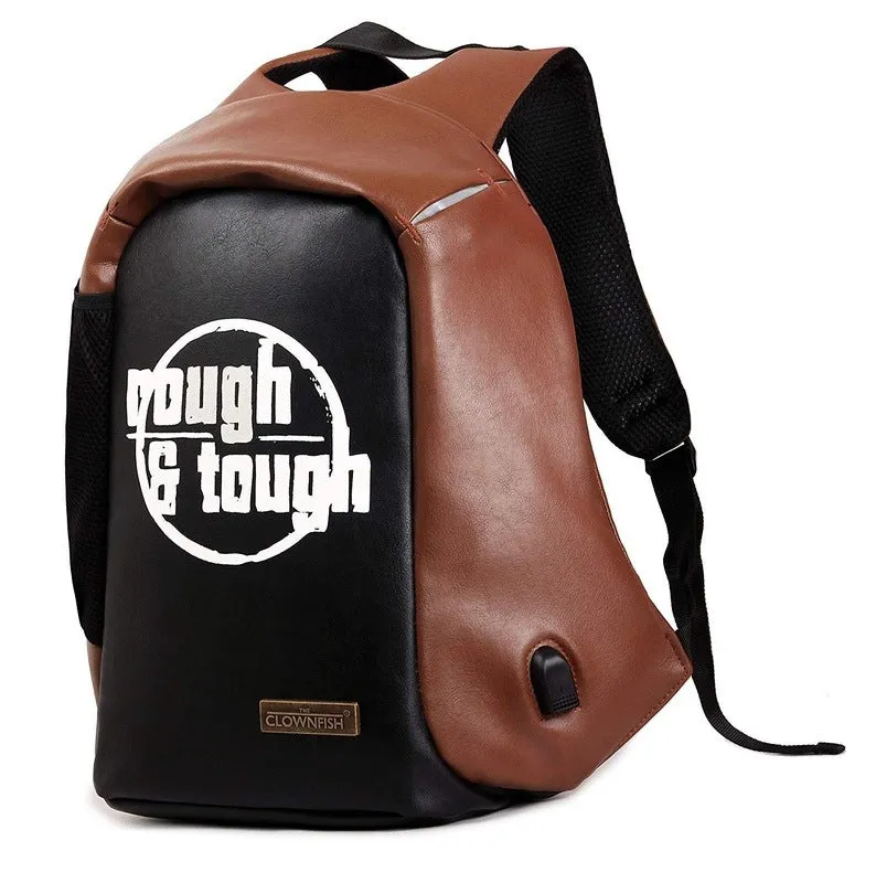 Laptop Backpack - Anti Theft, Water Resistant | USB Hub | 14 inch | Cinnamon