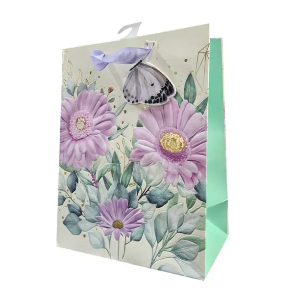 Large 3D Floral Gift Bag - 32cm x 26cm x 10cm