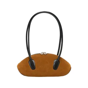 Large Dumpling Bowling Ball Underarm Bag In Brown