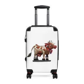 Light Brown Cow Cabin Suitcase