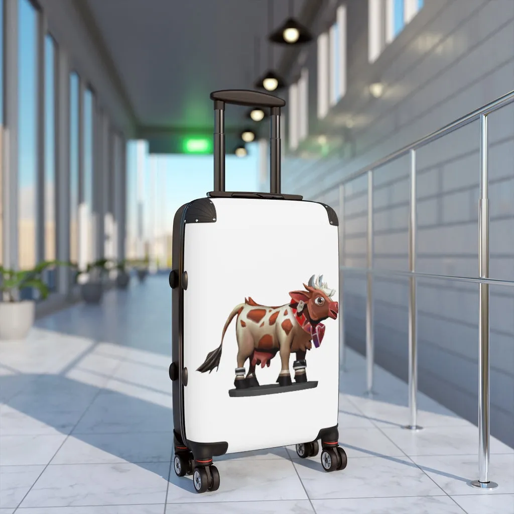 Light Brown Cow Cabin Suitcase