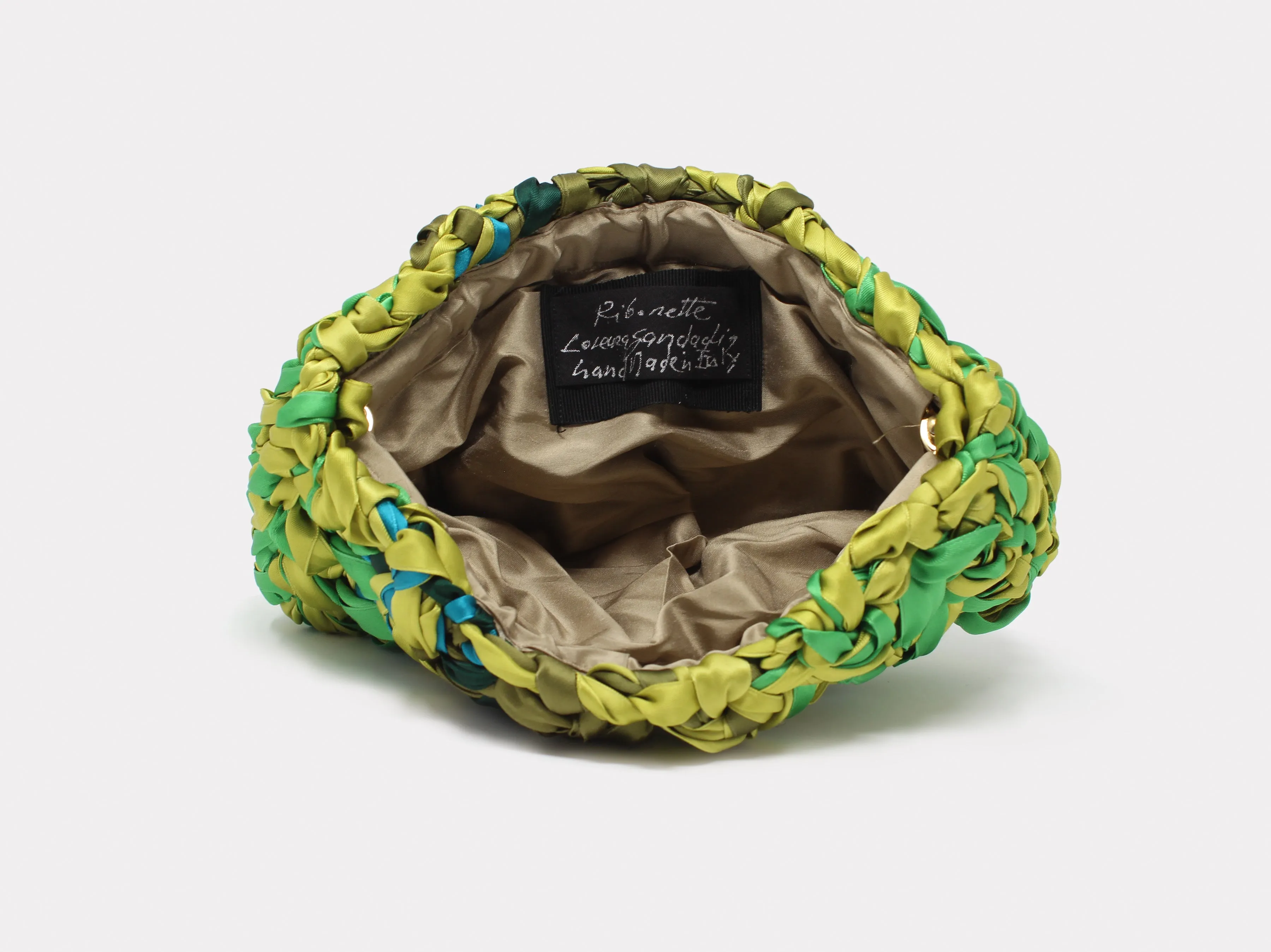 Lorenza Gandaglia Ribbon Clutch Green