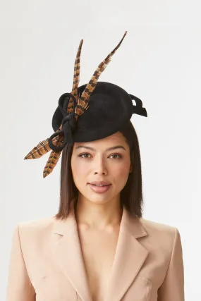 Loretta Black Percher Hat