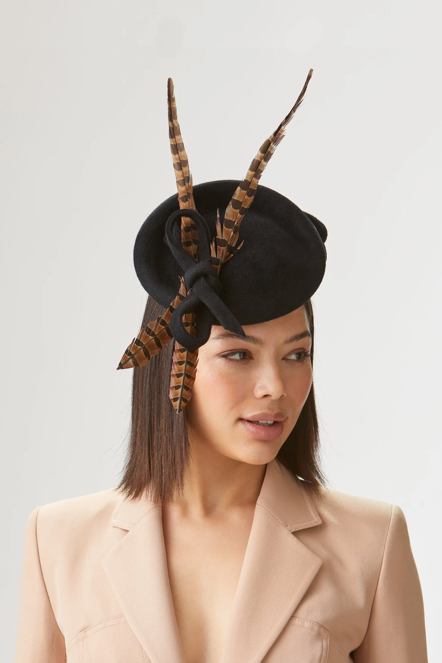 Loretta Black Percher Hat