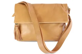 LOUISE LEATHER HANDBAG IN TAN