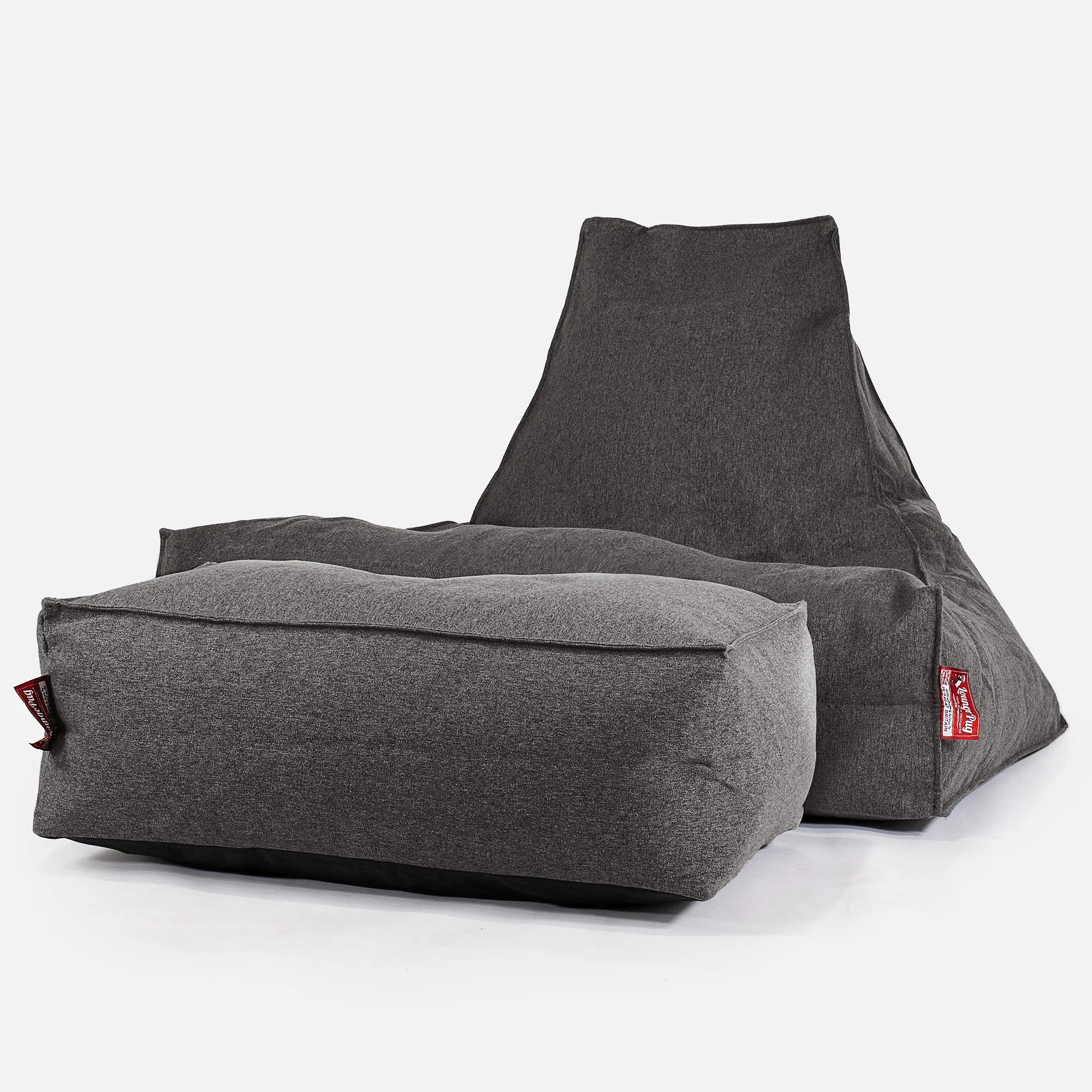 Lounger Beanbag - Interalli Wool Grey